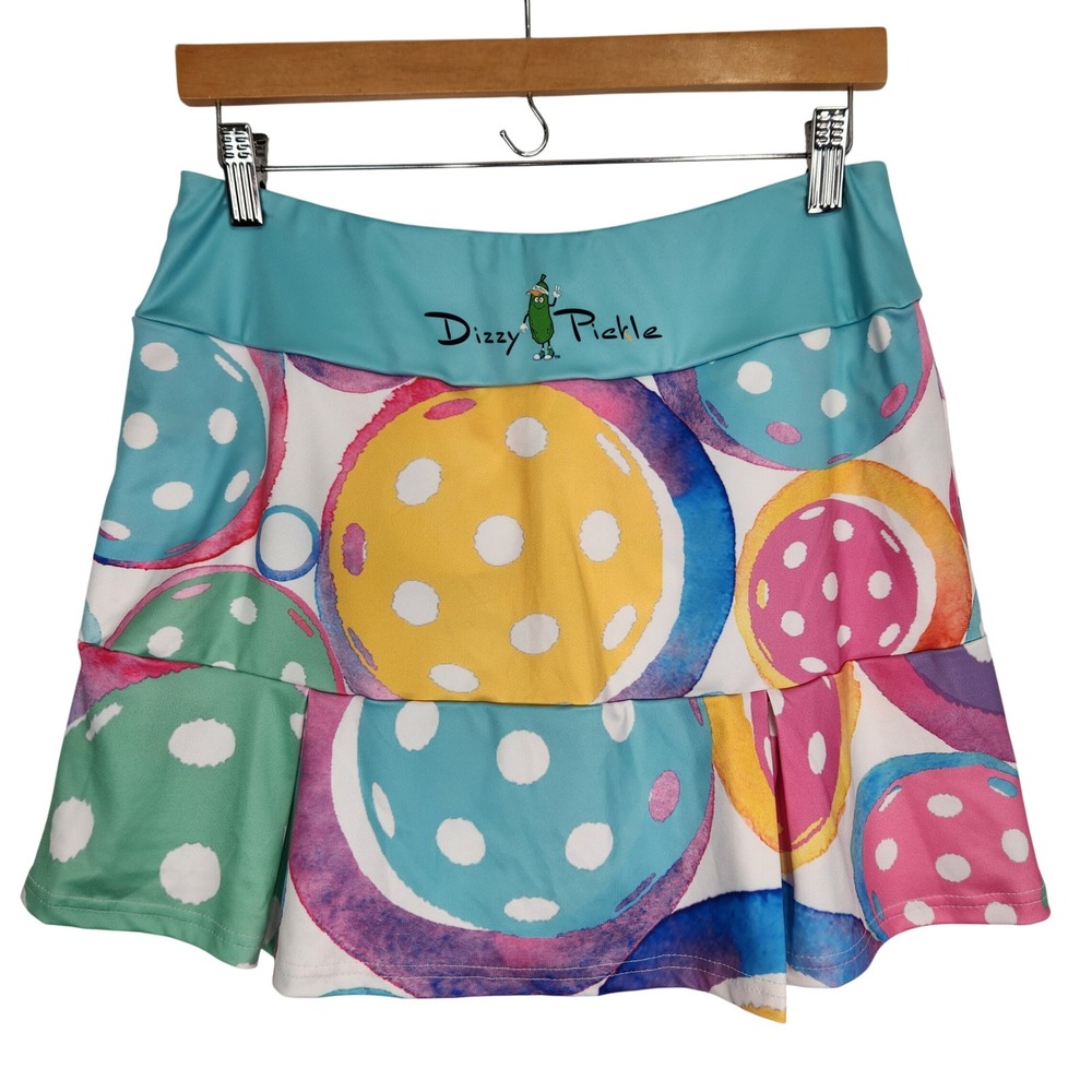 Dizzy Pickle Emily Classic Pickleball Skort Womens L Multi‎ Color Print Athletic - Picture 2 of 7